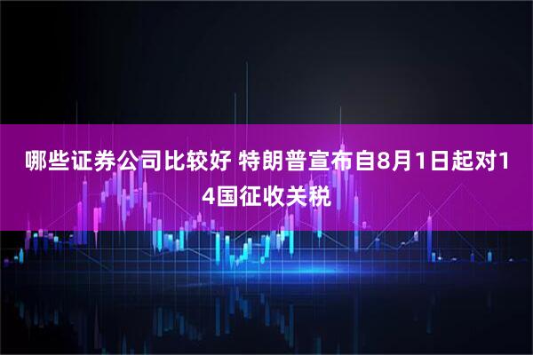 哪些证券公司比较好 特朗普宣布自8月1日起对14国征收关税