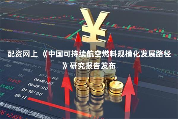 配资网上 《中国可持续航空燃料规模化发展路径》研究报告发布